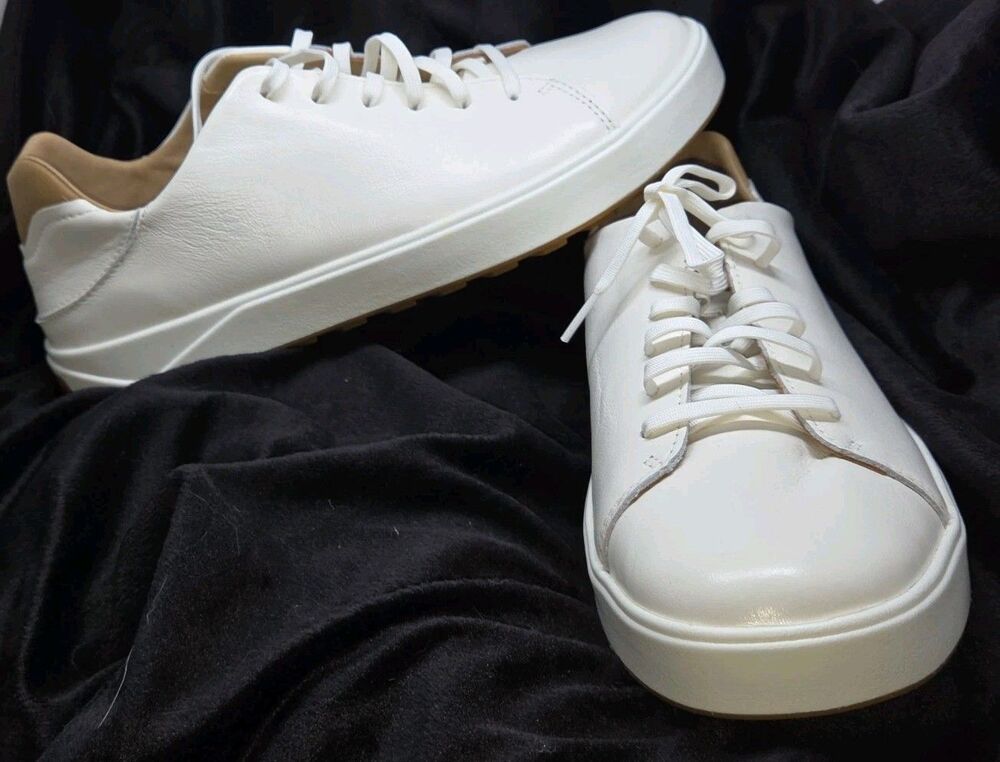 Olukai Lae'ahi Li 'Ili WP Leather Sneaker White Brown Water Men’s Sz 11 US 44 EU